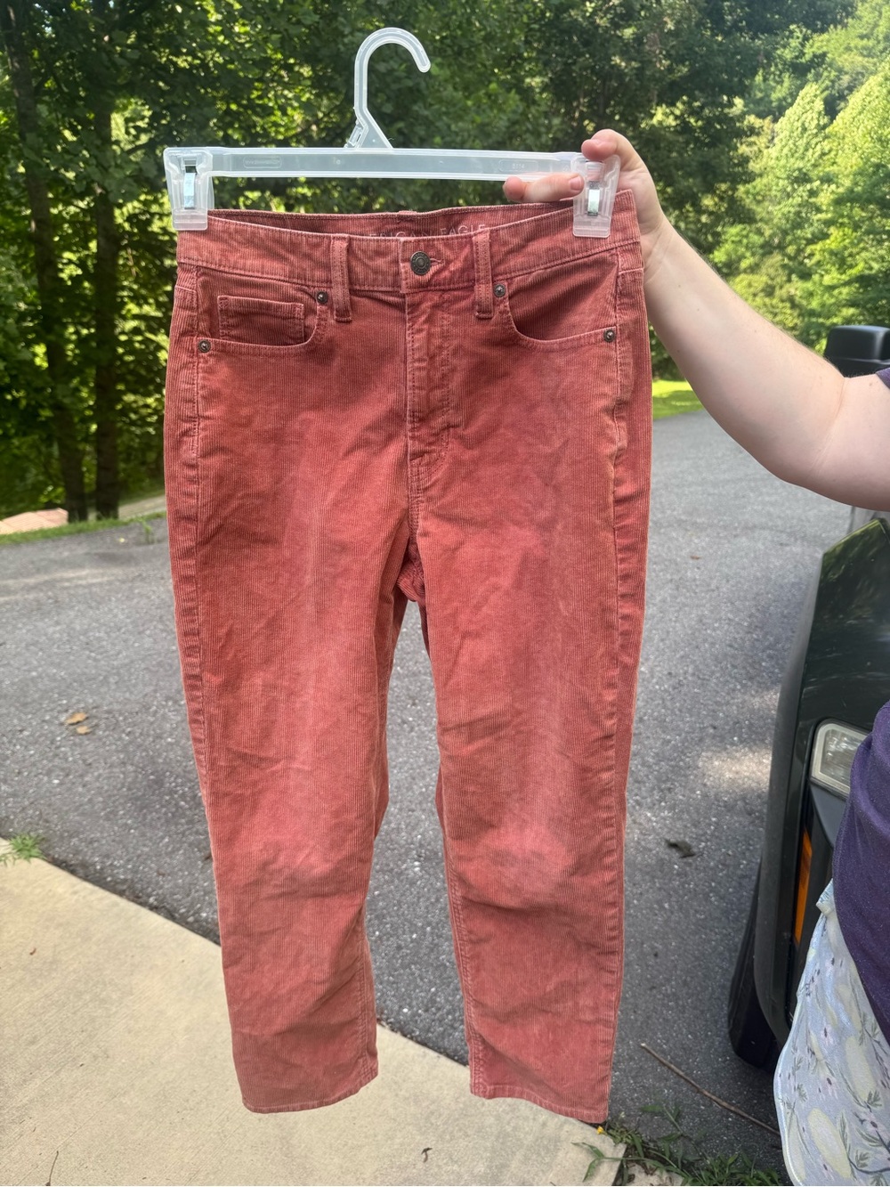 American Eagle Outfitters Women's Rust Cropped Slim Jeans
